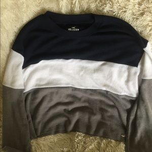 Hollister Waffle Knit TriColor Longsleeve